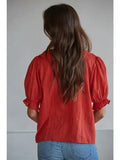 By Together Red Ruffle Tee