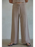 Summer Knit Wide Leg Pants