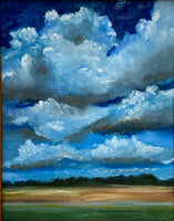 11”x14” Oil on Canvas “Cloudy Skies”