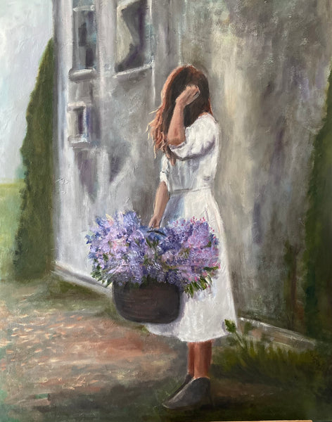 24”x30” Oil on Canvas “Summer Lilacs”