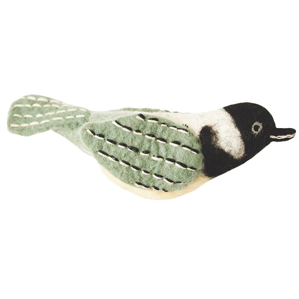 Felt Bird Garden Ornament - Chickadee Handmade and Fair Trade