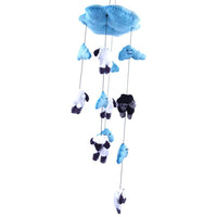 Blue Felt Counting Sheep Mobile - Global Groove