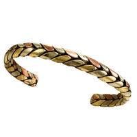 Handmade Copper and Brass Trinity Cuff Bracelet