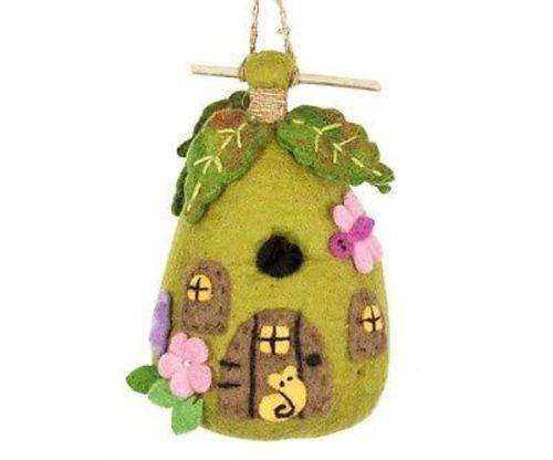 Felt Birdhouse fairy House Handmade and Fair Trade