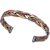 Handmade Copper and Brass Weave Cuff Bracelet