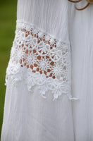 Hi/Low White Crochet Blouse
