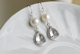 Freshwater Pearl Crystal Earrings