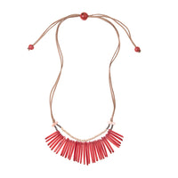 Tagua nut Coral necklace