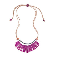 Tagua nut Purple necklace