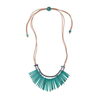 Tagua nut turquoise necklace