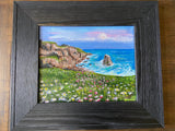 8” x 10” Acrylic on Stretched Canvas “Seascape Overlook” Framed Art
