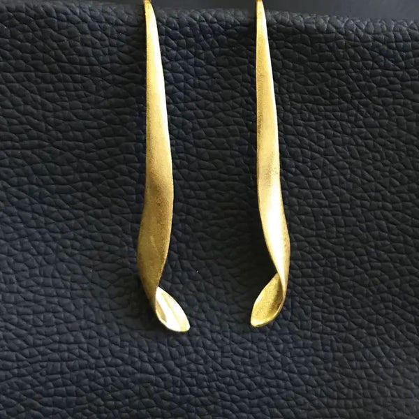 Golden Curled Earrings
