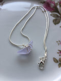 Lilac Wire Wrapped Silver Necklace