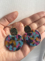 Multi Colored Resin Earrings