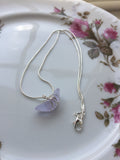 Lilac Wire Wrapped Silver Necklace