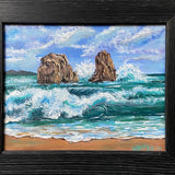 8”x 10” Acrylic on Stretched Canvas “Deep Waters” Framed Art