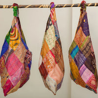 Kantha Silk Triangle Bags