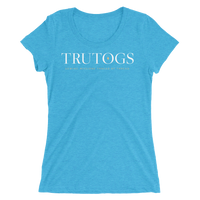 Trutogs logo womens aqua t-shirt front