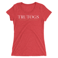 Trutogs logo womens red t-shirt front