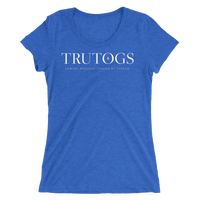 Trutogs logo womens blue t-shirt front