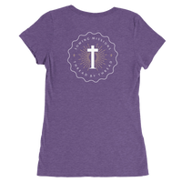 Trutogs emblem womens purple t-shirt back