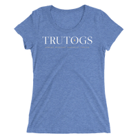 Trutogs logo womens blue t-shirt front